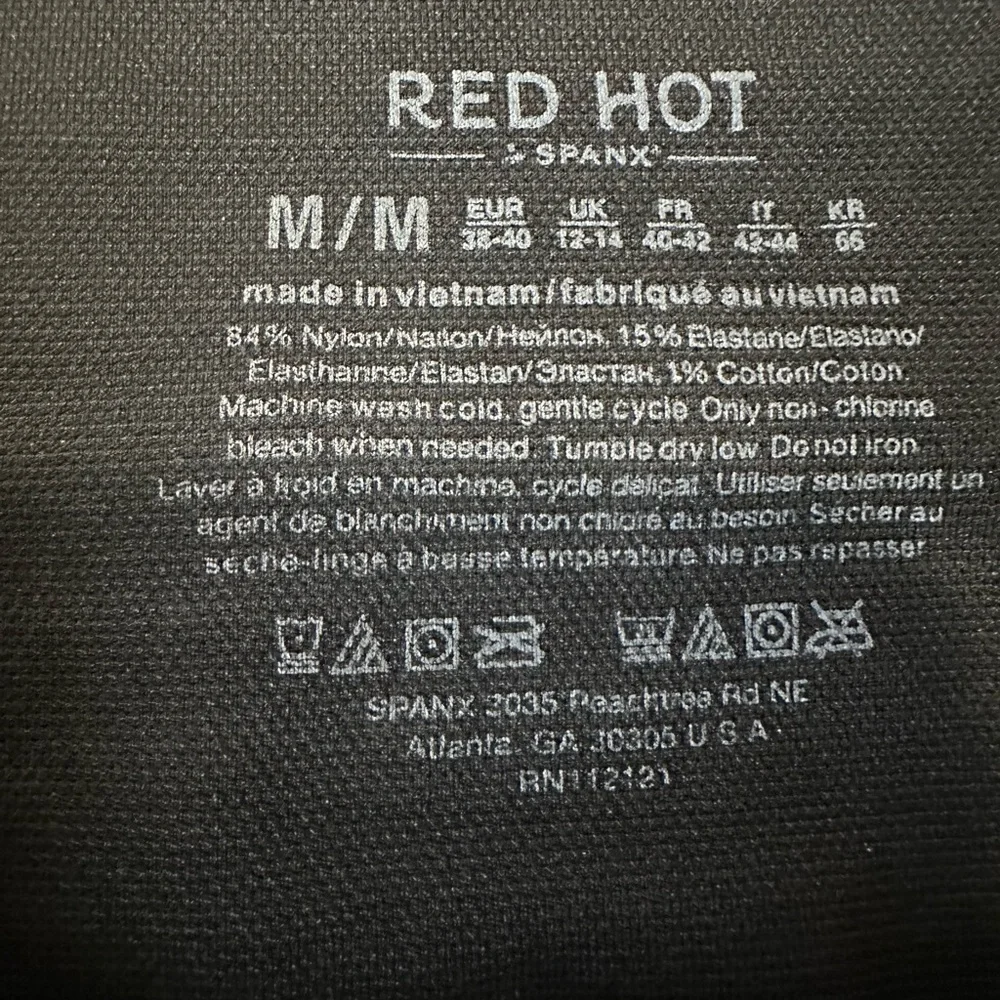 Red Hot Label by SPANX Sz M Mid Thigh High Waist Shaper -Black - Picture 4 of 4